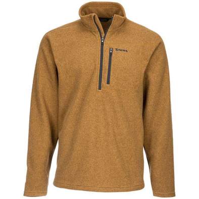 Simms Rivershed Sweater Quarter Zip '20, Dark Bronze