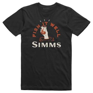 Simms Cheers Fish It Well T-Shirt, Black