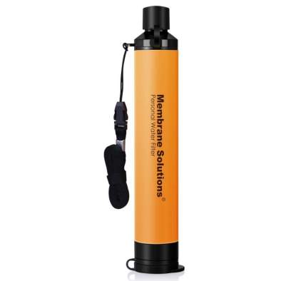 Membrane Solutions WATER FILTER STRAW 428901, Orange