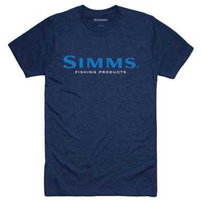 Simms Logo T-Shirt, Dark Moon Heather