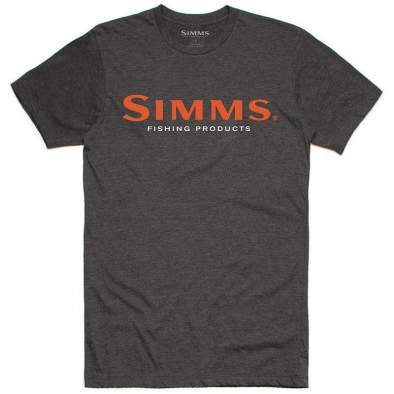 Simms Logo T-Shirt, Charcoal Heather