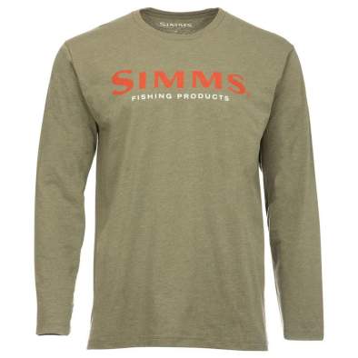 Simms Logo LS Shirt, Military Heather