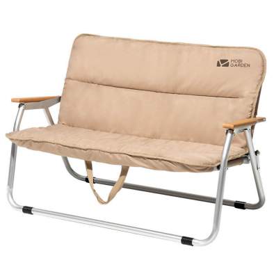 Складная скамейка с обивкой Mobi Garden PLUS, коричневый