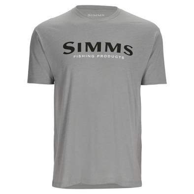 Simms Logo T-Shirt, Cinder Heather