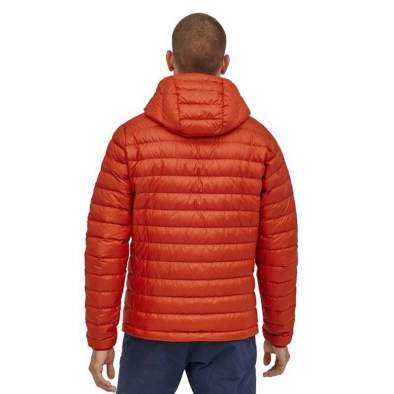 Patagonia M's Down Sweater Hoody, Hot Ember