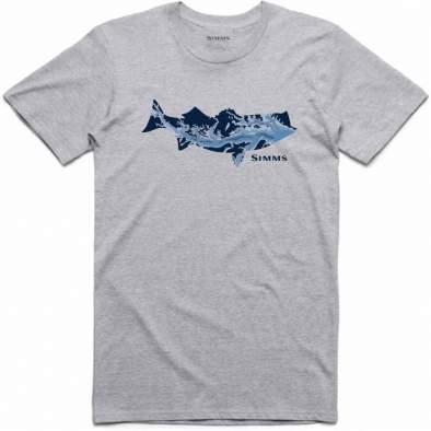 Simms Striper Bay Fill T-Shirt, Grey Heather
