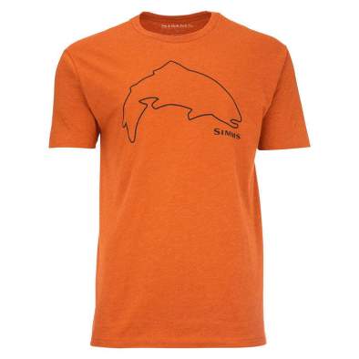 Simms Trout Outline T-Shirt, Adobe Heather