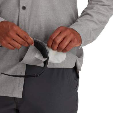 Купить Simms Cutbank Chambray LS Shirt, Cinder Chambray Simms Cutbank Chambray LS Shirt, Cinder Chambray