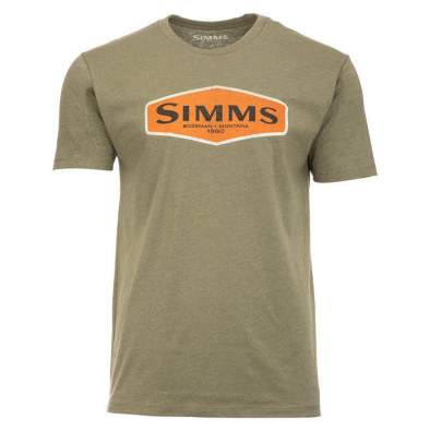Simms Logo Frame T-Shirt, Military Heather