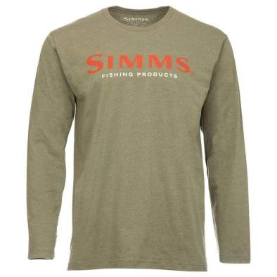Купить Simms Logo LS Shirt, Military Heather Simms Logo LS Shirt, Military Heather