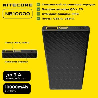 Купить Nitecore CARBO 10000 Nitecore CARBO 10000