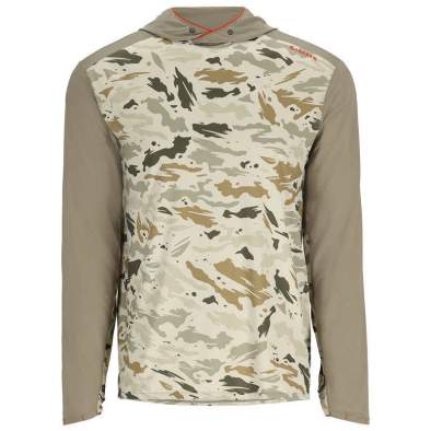 Simms Bugstopper Solarflex Hoody, Ghost Camo Stone-Stone