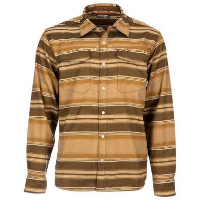 Купить Simms Gallatin Flannel LS Shirt, Dark Bronze Strip Simms Gallatin Flannel LS Shirt, Dark Bronze Strip