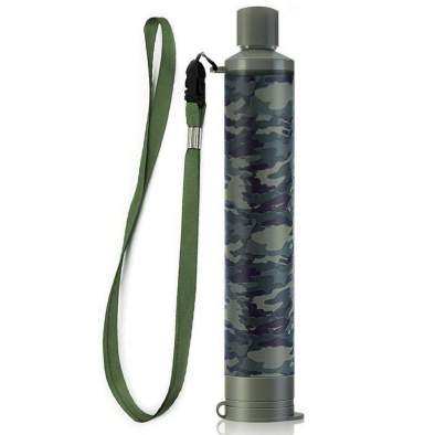 Membrane Solutions WATER FILTER STRAW BLUE 1PK W CARRYING CASE 428909, Camo