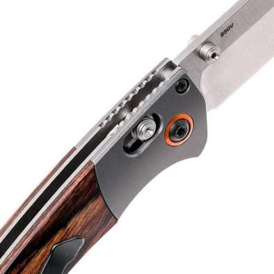 Benchmade Mini Crooked River Wood, клинок P 8,6 см