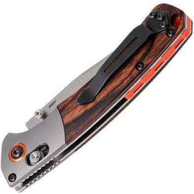 Benchmade Mini Crooked River Wood, клинок P 8,6 см
