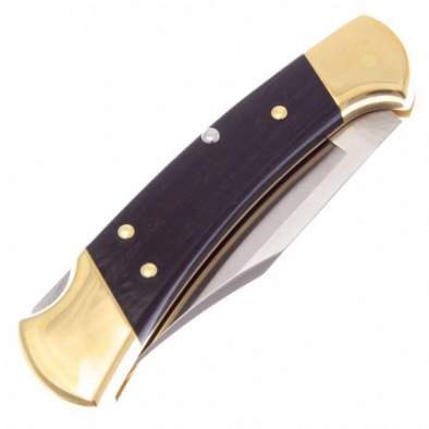 Buck 112 Auto Wood Ebony/Brass, клинок P 7,6 см