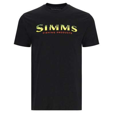 Simms Logo T-Shirt, Black-Neon