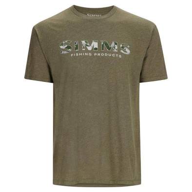 Simms Logo T-Shirt, RC Dark Clover-Military Heather