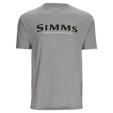 Simms Logo T-Shirt, Cinder Heather