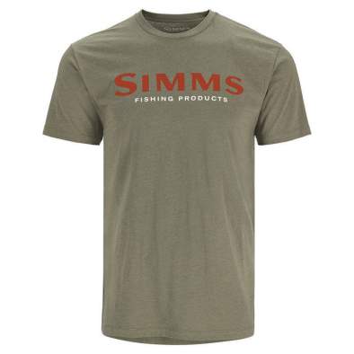 Simms Logo T-Shirt, Simms Orange-Military Heather