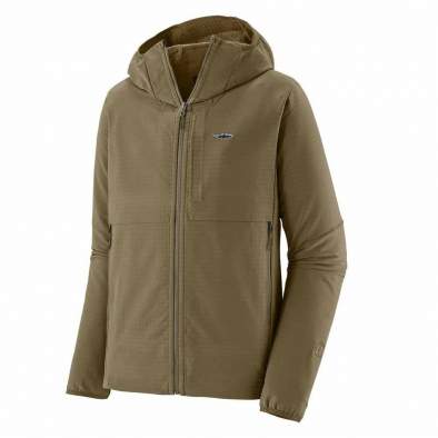 Patagonia R1 TechFace Fitz Roy Trout Hoody, Dark Ash