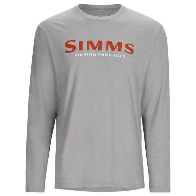 Simms Logo LS Shirt, Cinder Heather