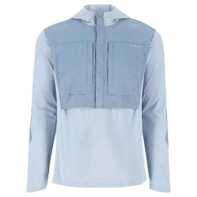 Simms Latitude BiComp Hoody, Steel Blue-Albacore
