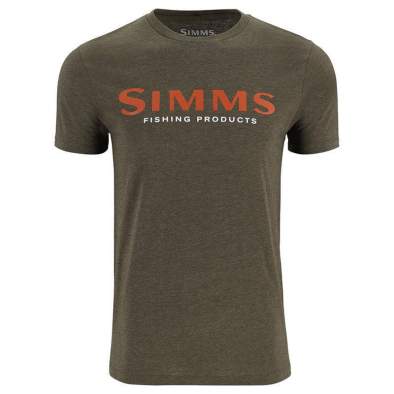 Simms Logo T-Shirt, Loden Heather