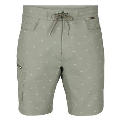 Simms Seamount Board Shorts, Fishtail Pale Pine