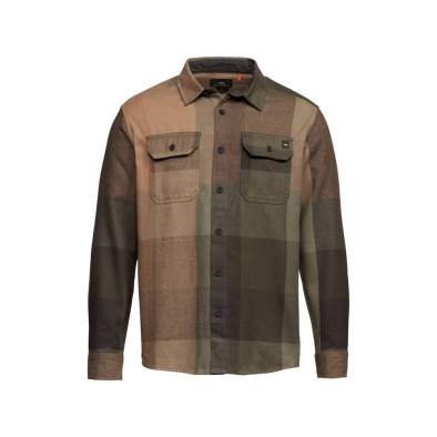 Sitka Hardwood Heavy Weight Flannel, Olive Green-Fall Plaid