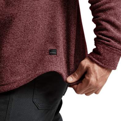 Sitka Snowcrest LS Shirt, Dark Red Heather