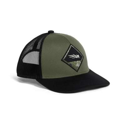 Sitka Optifade Badge Mid Pro Trucker Cap, Olive Green