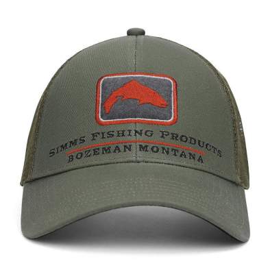 Simms Trout Icon Trucker, Smokey Olive