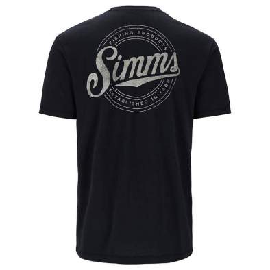 Simms Circle Lockup T-Shirt, Black