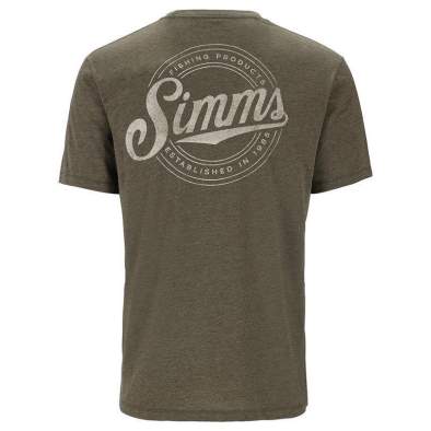 Simms Circle Lockup T-Shirt, Military Heather