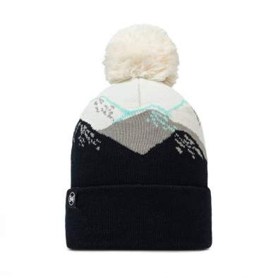 Buff Knitted Hat, Tatik Black