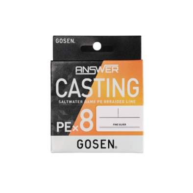 Купить GOSEN Answer Casting PE×8 200m #2.0 PE, Fine Silver GOSEN Answer Casting PE×8 200m #2.0 PE, Fine Silver