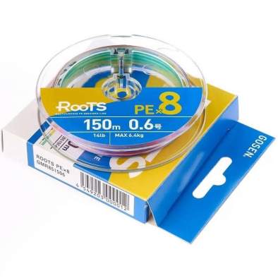 Купить GOSEN Roots PE×8 150m #0.6 PE, Multicolor GOSEN Roots PE×8 150m #0.6 PE, Multicolor