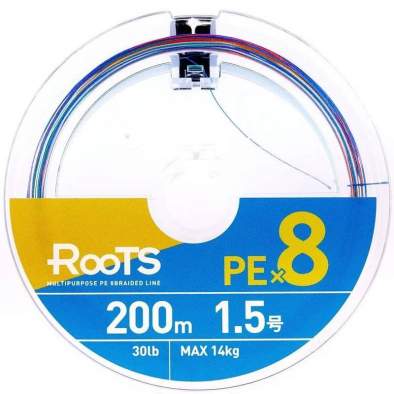 GOSEN Roots PE×8 200m #1.5 PE, Multicolor