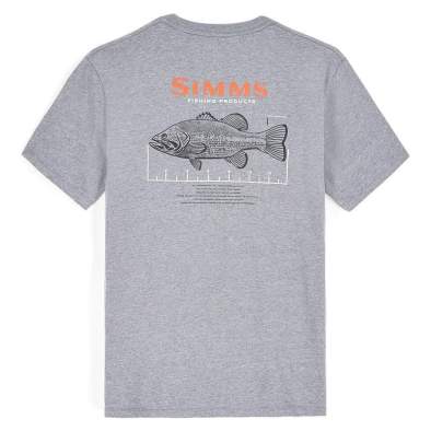 Simms Bass Ruler T-Shirt, Athletic Heather