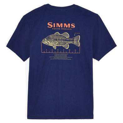 Simms Bass Ruler T-Shirt, Navy
