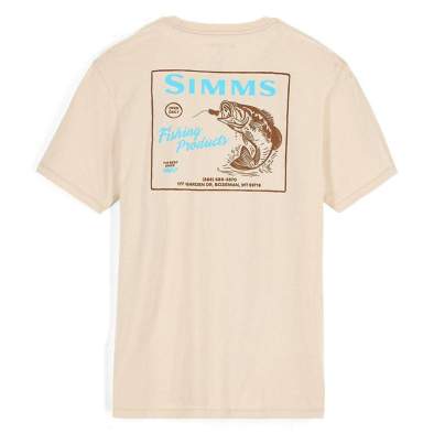  Simms Locals Bass Shop T-Shirt, Natural