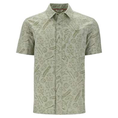 Simms Tailout SS Shirt, Camp Pale Pine
