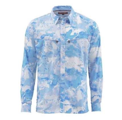 Simms Intruder BiComp LS Shirt, Cloud Camo Blue