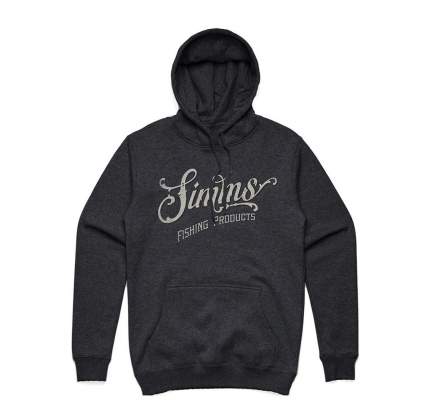 Simms Lager Script Hoody, Charcoal Heather
