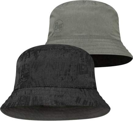 Панама Buff Travel Bucket Hat, Black-Grey
