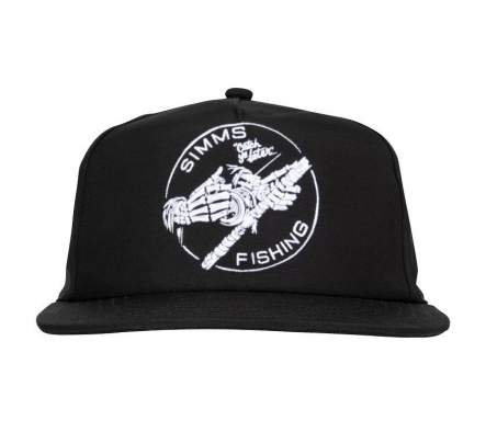 Simms Unstructured Flat Brim Cap, Black