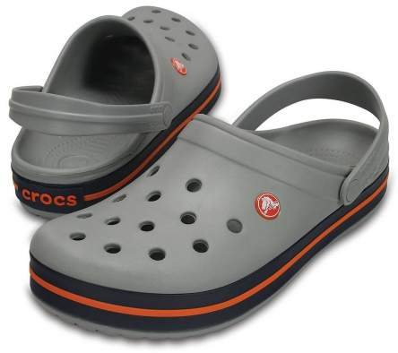 CROCS Crocband Light Grey-Navy