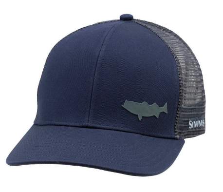Simms Payoff Trucker - Striper, Admiral Blue